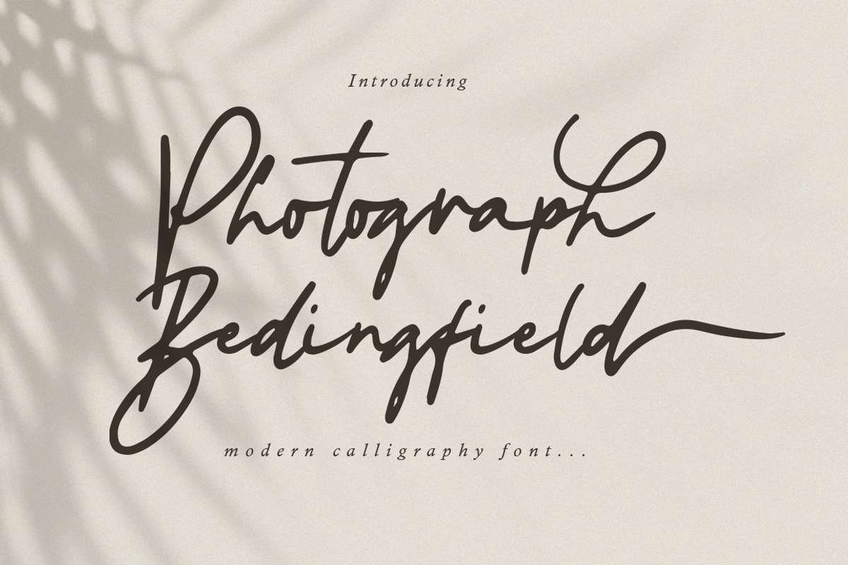 Photograph Bedingfield - Calligraphy, a Handwritten Font by Anxiety Studio (Photo 1 of 9)