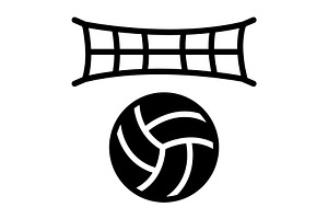 Volleyball solid icon, a Solid Icon by Creative priyanka