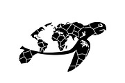 World Map Sea Turtle Bundle, an Illustration by Gaye Art (Thumbnail 7 of 31)