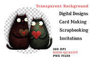 Whimsical Valentine Cat Clipart, an Illustration by Dream Creation (Thumbnail 7 of 7)
