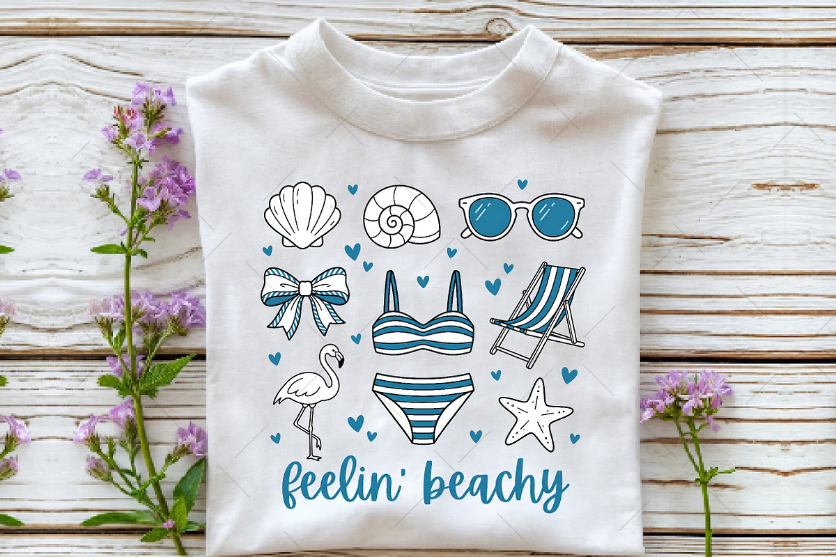 Feelin’ Beachy Cute Summer Beach PNG, an Illustration by OK Design (Photo 4 of 5)