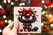 Grumpy black cat clipart, an Animal Illustration by AnetArtStore (Thumbnail 7 of 7)