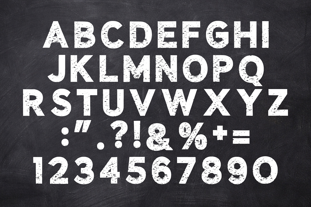 Chalk Rough–Distressed Display Font, a Sans Serif Font by Fourteen Letter (Photo 5 of 6)
