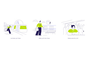 Public transport passenger abstract, a Transportation Illustration by Visual Generation