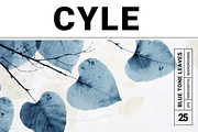 Cyle Collection · Blue Tone Leaves, a Background Graphic by milatovar (Thumbnail 1 of 32)