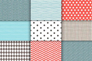 Geometric Seamless Patterns Set