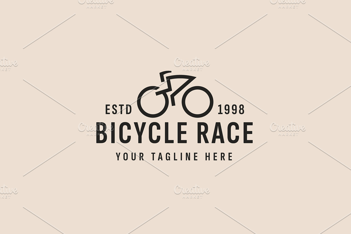 Bicycle race logo illustration, a Branding & Logo Template by Dyn Studio