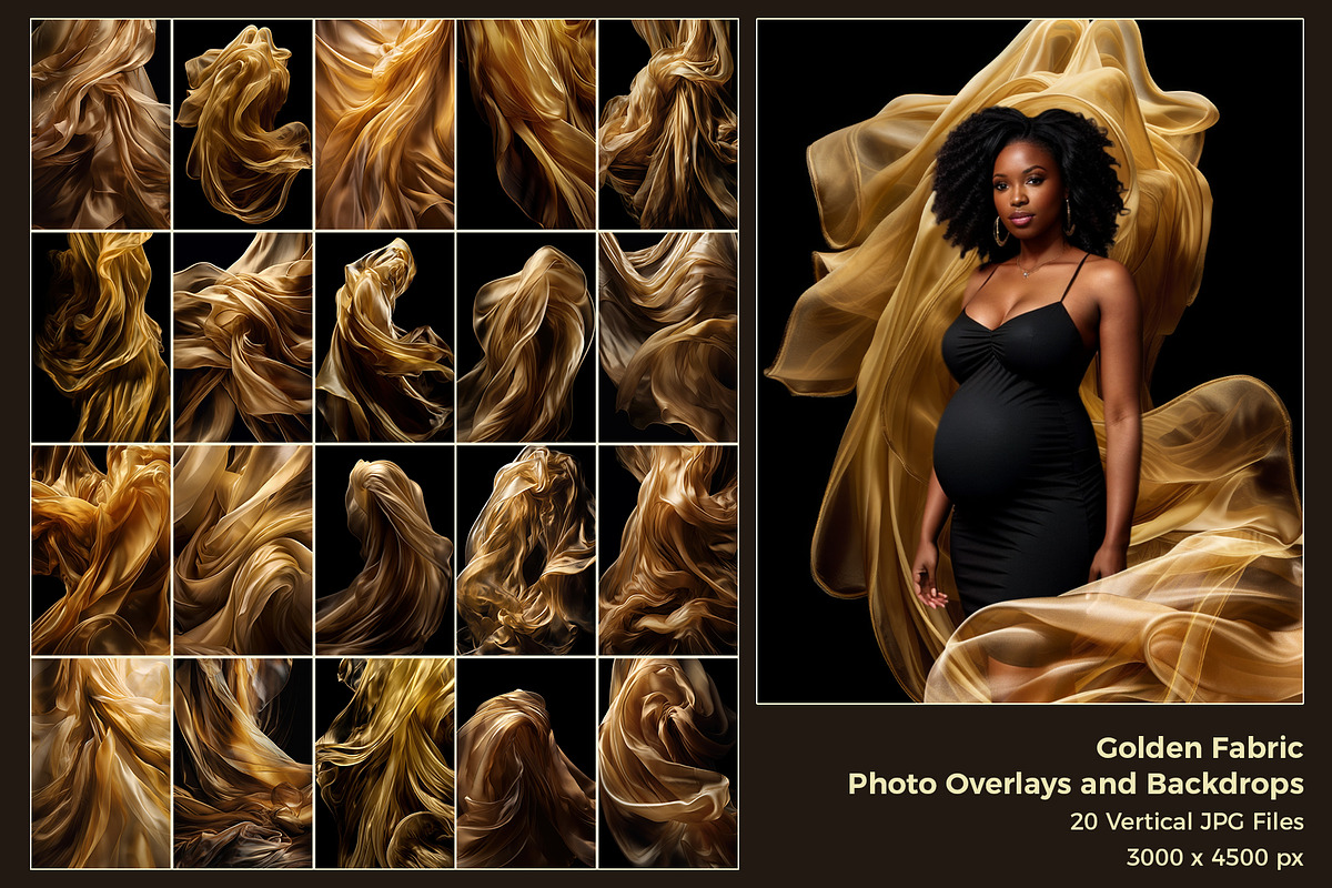 Golden Fabric Overlays, a Texture Graphic by HappyNews (Photo 3 of 8)