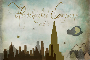 Handsketched Cityscape Clipart Set 4