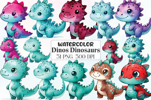 Funny Dinosaur Cute Dinosaurs, an Illustration by CraftArtStudio