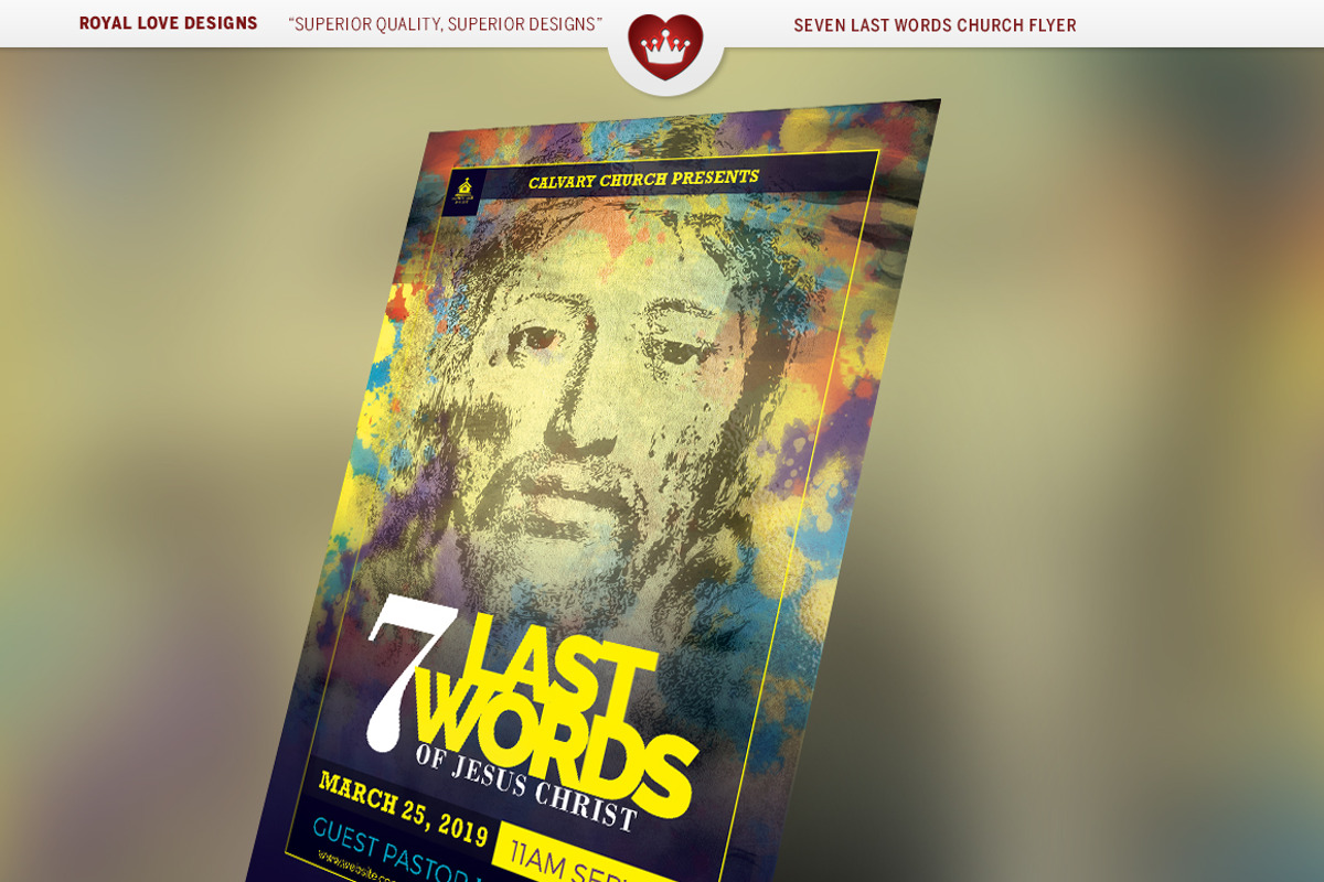 Seven Last Words Church Flyer, a Flyer Template by Royallove (Photo 2 of 3)