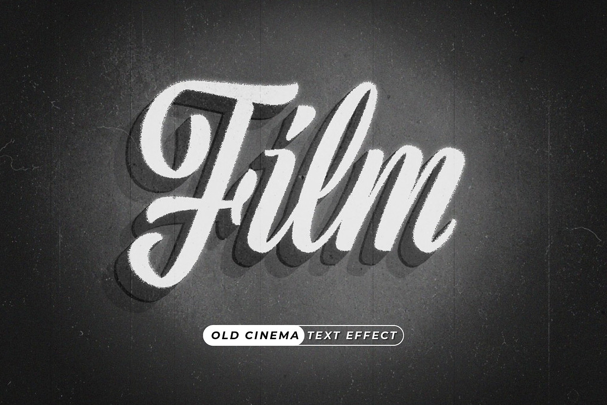 Old Cinema Text Effect, a Layer Style Add-On by studiogstock (Photo 1 of 2)