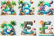 Summer Beach Doodle Alphabet Clipart, an Illustration by Black Bird Studio (Thumbnail 5 of 6)