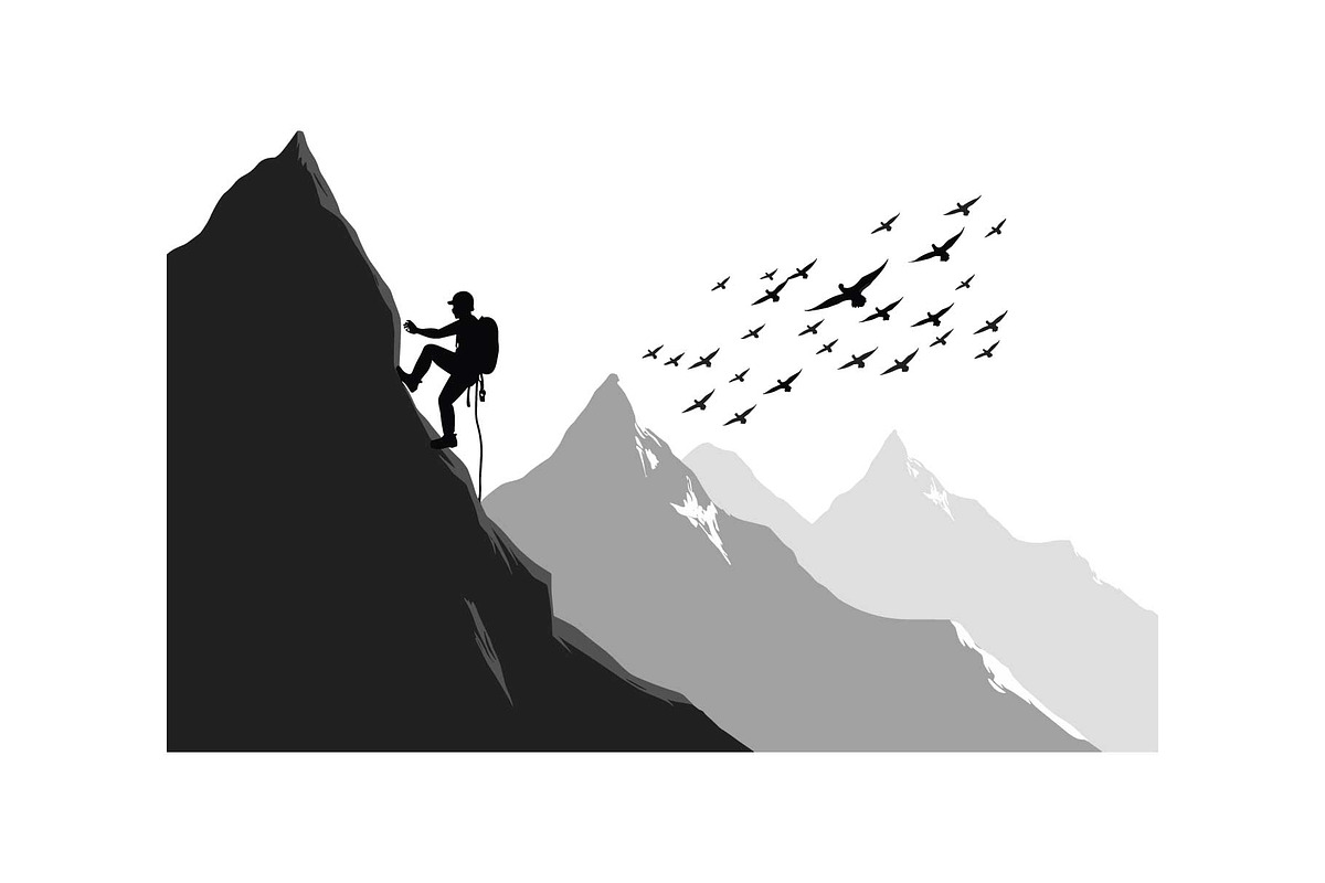Rock Climbing Silhouette Bundle, an Object Graphic by Designs_River (Photo 15 of 16)