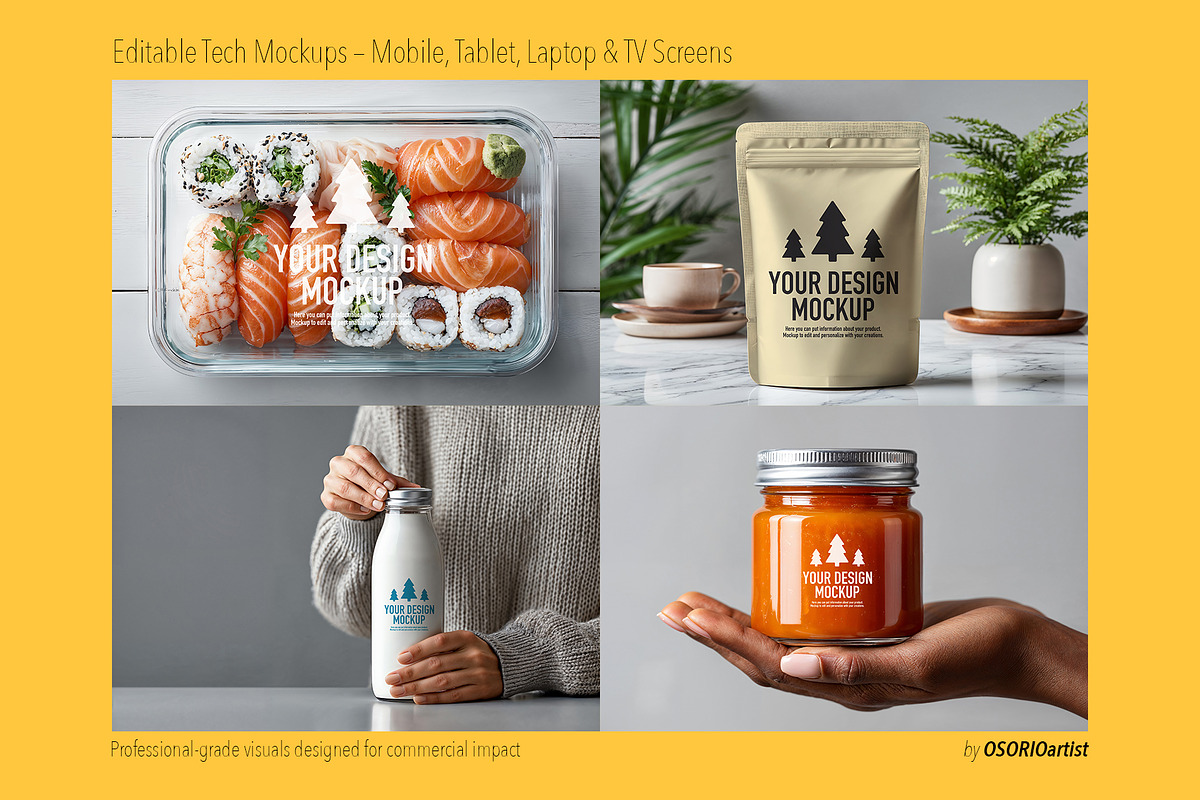 Food & Beverage Packaging Mockups, a Packaging Mockup by OSORIOartist (Photo 4 of 4)