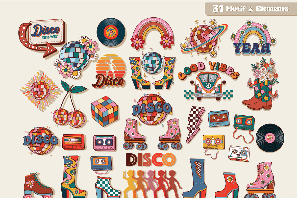 RETRO DISCO, a Pattern Graphic by MSNTY STUDIOX (Photo 6 of 26)