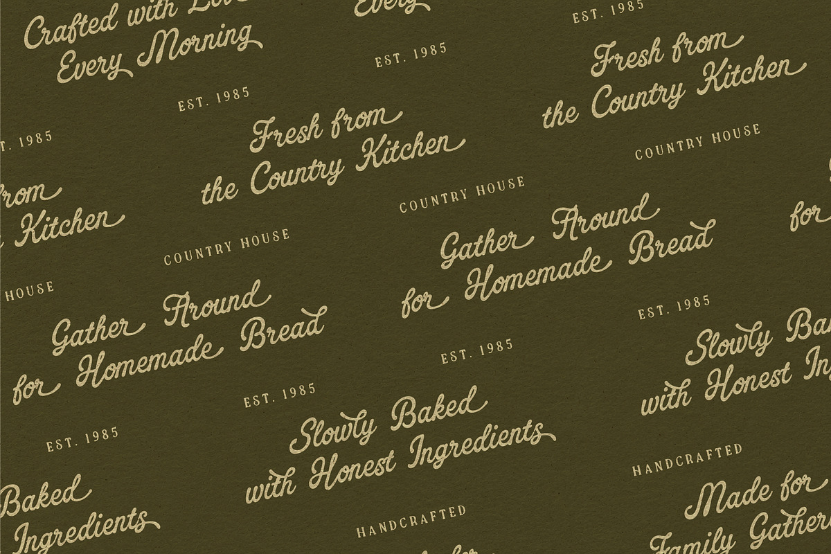 Qittchen - Handcrafted Vintage Font, a Handwritten Font by Nollev (Photo 5 of 9)