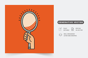 A simple, flat design of a hand hold, a Graphic by Iftikhar Alam
