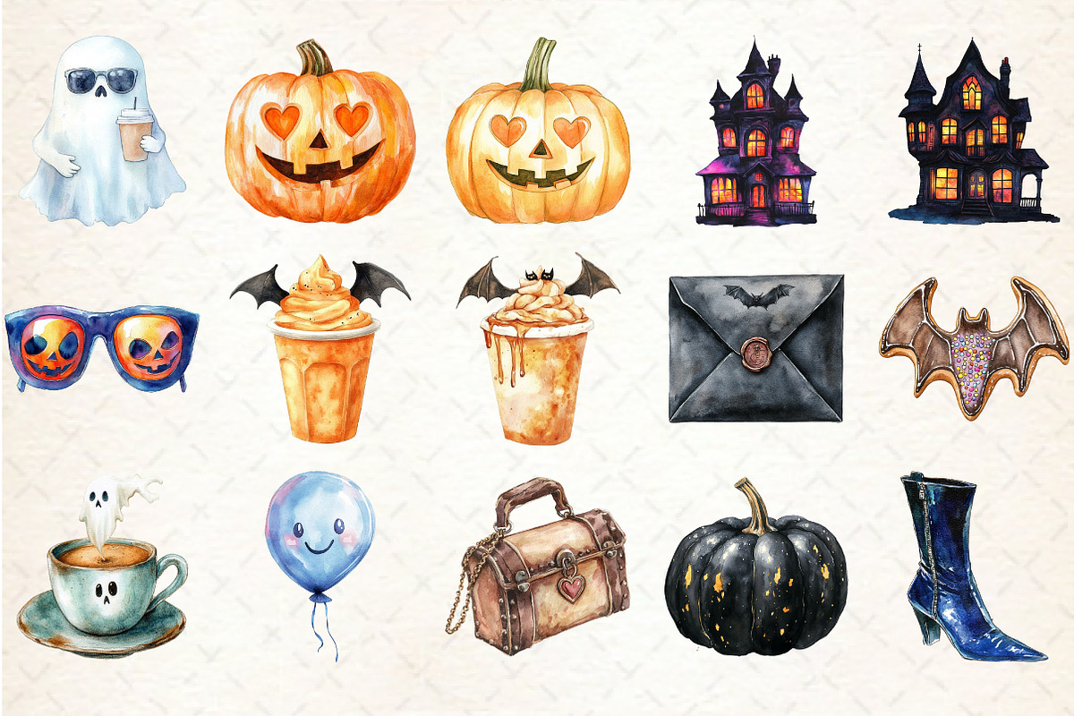 Modern Halloween Clipart, an Illustration by Rose Art (Photo 2 of 7)