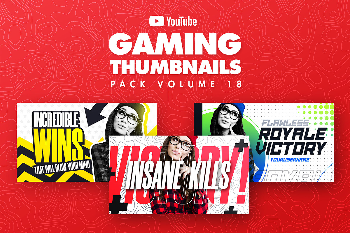 Gaming Youtube Thumbnails Pack 18, a Social Media Template by Odin_Design