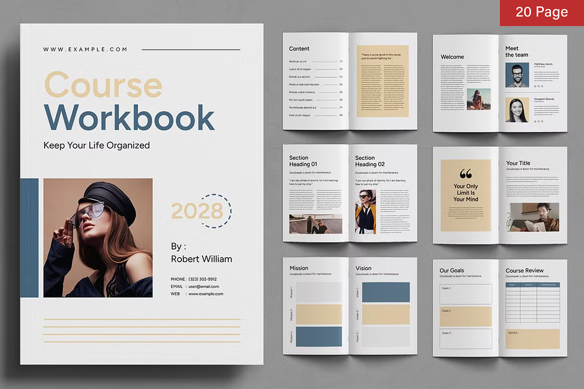 Course Workbook Bundle, a Stationery Template by ContestDesign (Photo 6 of 14)