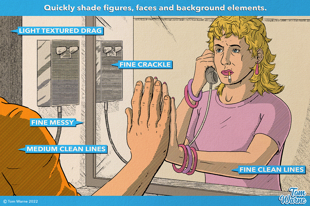 Shading Lines Photoshop Brushpack, a Brush Add-On by TomWarne (Photo 17 of 25)
