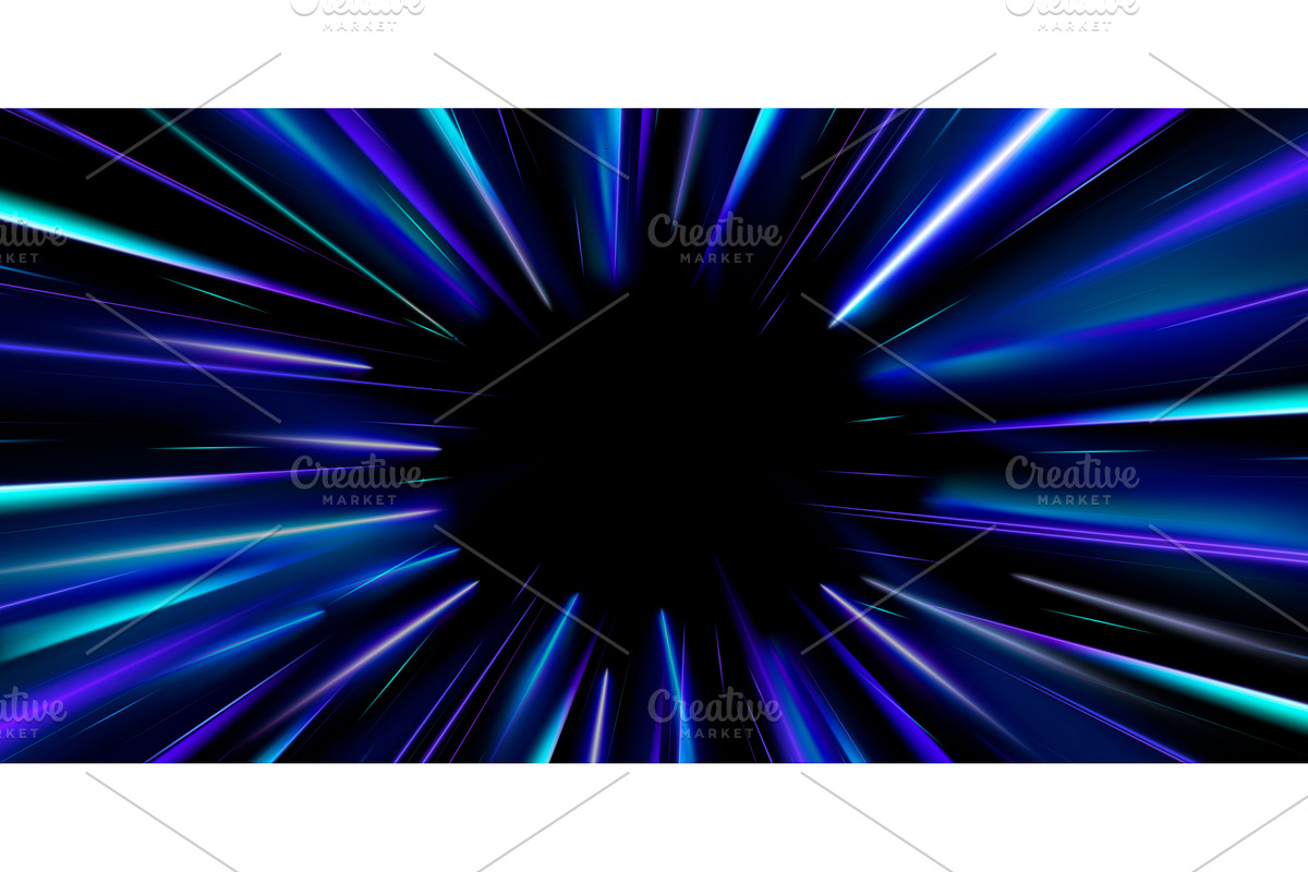 Zoom effect light rays, radial speed, an Illustration by art PVP - market