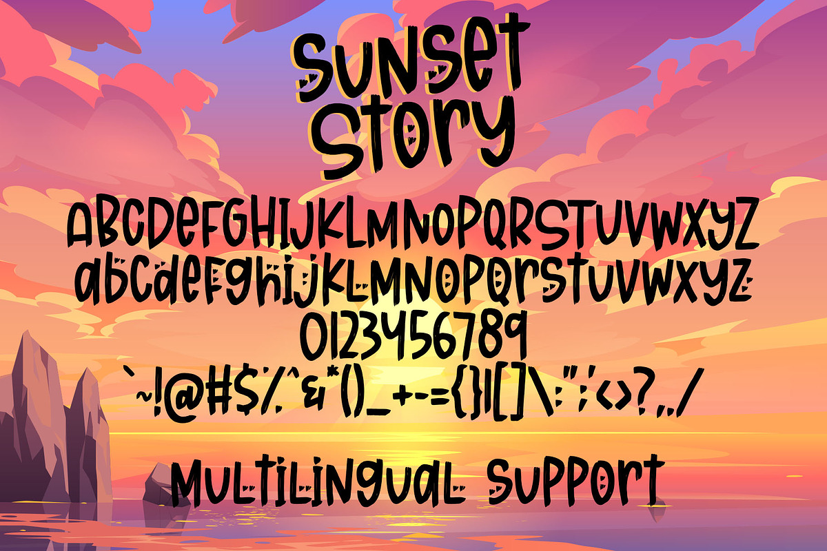 Sunset Story - Handwritten Font preview 7