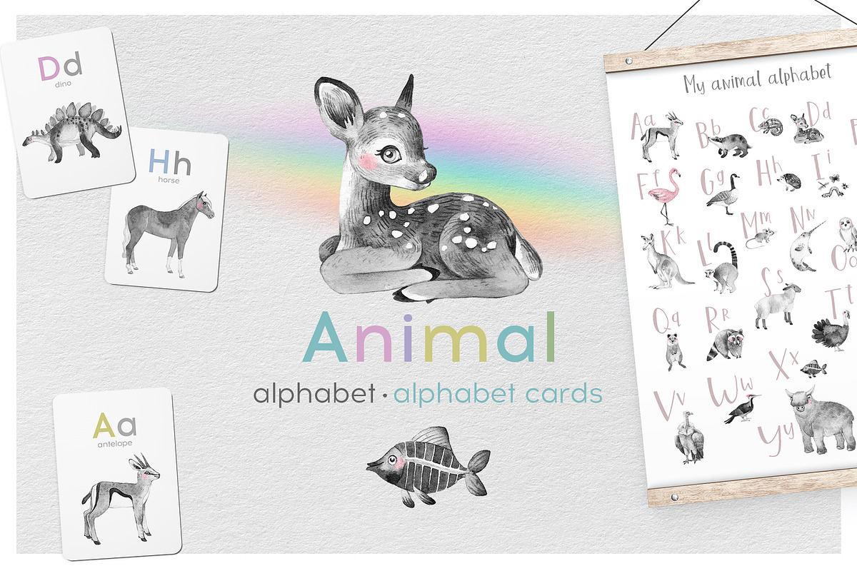 Animal ABC. Alphabet cards, an Animal Illustration by Natali Smolova (Photo 1 of 11)
