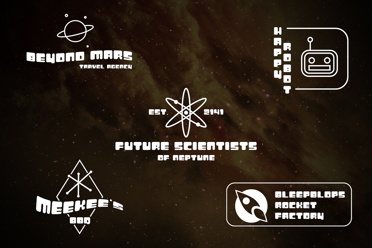 Atomic Blip | Font of the Future! preview 6