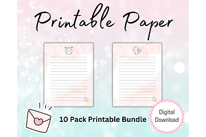 Kawaii Printable Stationery