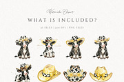 Hareford Cowgirl Cow Western Baby, an Animal Illustration by Invite to Clipart (Thumbnail 5 of 7)