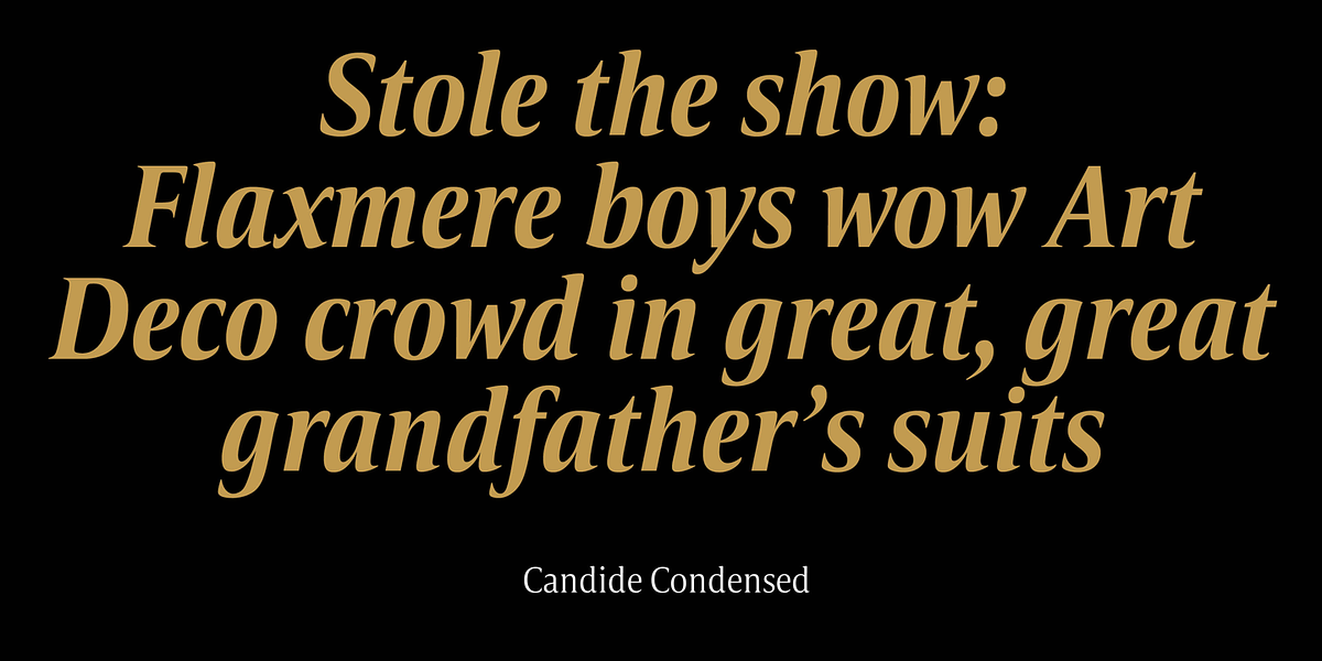 Candide Condensed, a Serif Font by Hoftype (Photo 3 of 10)