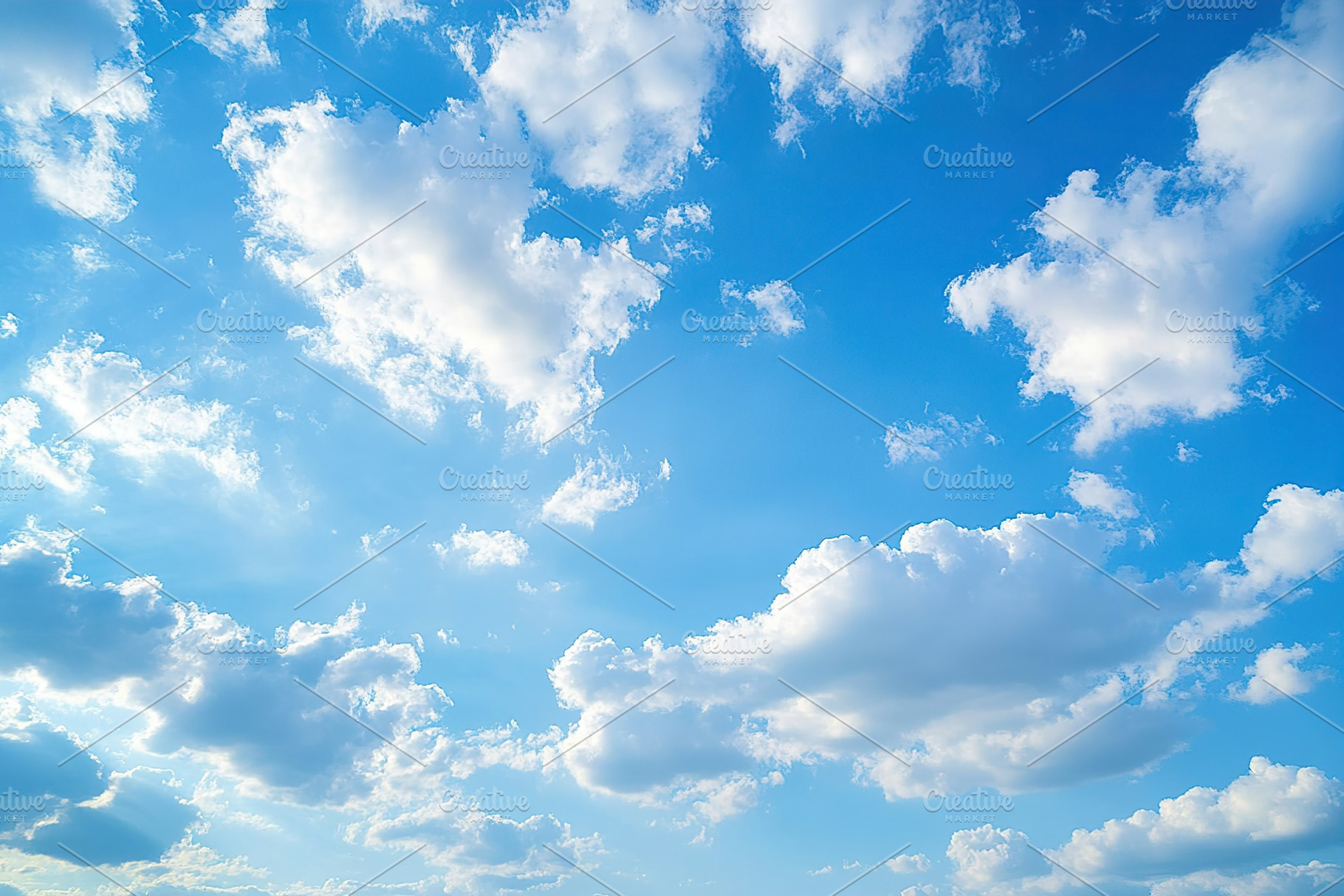 Background of beautiful blue sky with white clouds, a Background Photo by AlyaAnd