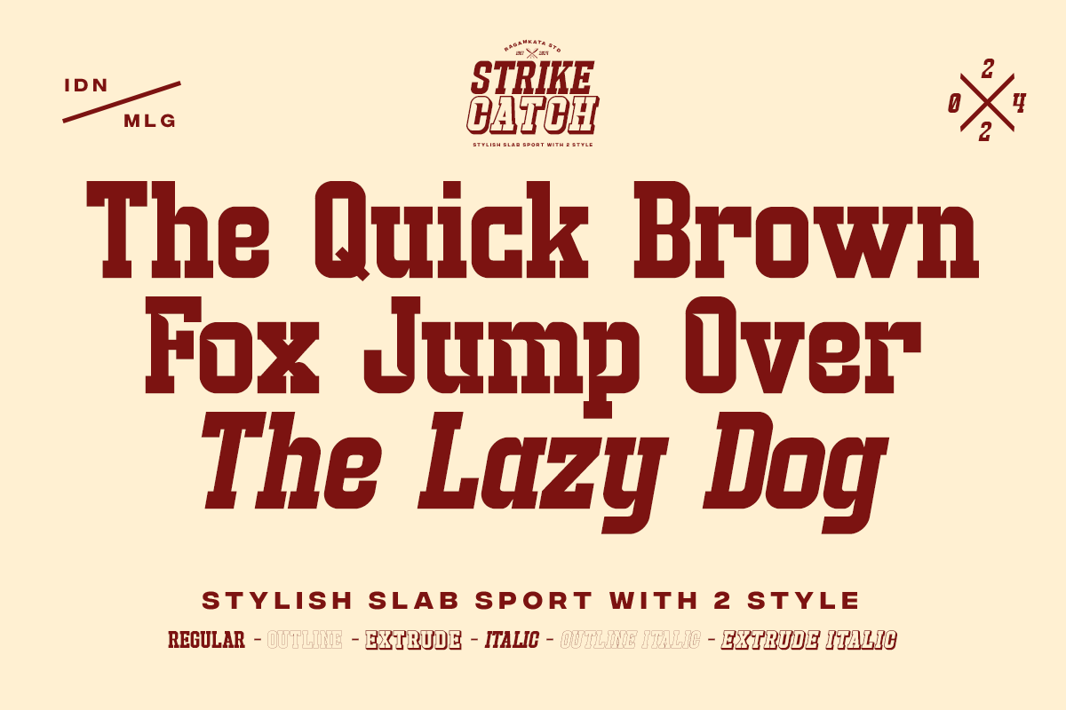 Strike Catch - Slab Sport Font, a Slab Serif Font by RagamKata (Photo 11 of 12)