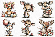 Whimsical Easter Deer Clipart, an Illustration by Craft Nest (Thumbnail 4 of 11)