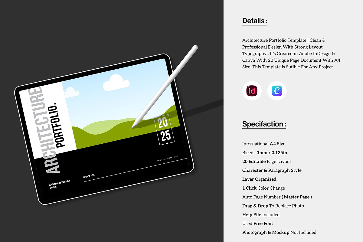 Architecture Portfolio Template Indd, a Brochure Template by StyleArt (Photo 2 of 12)