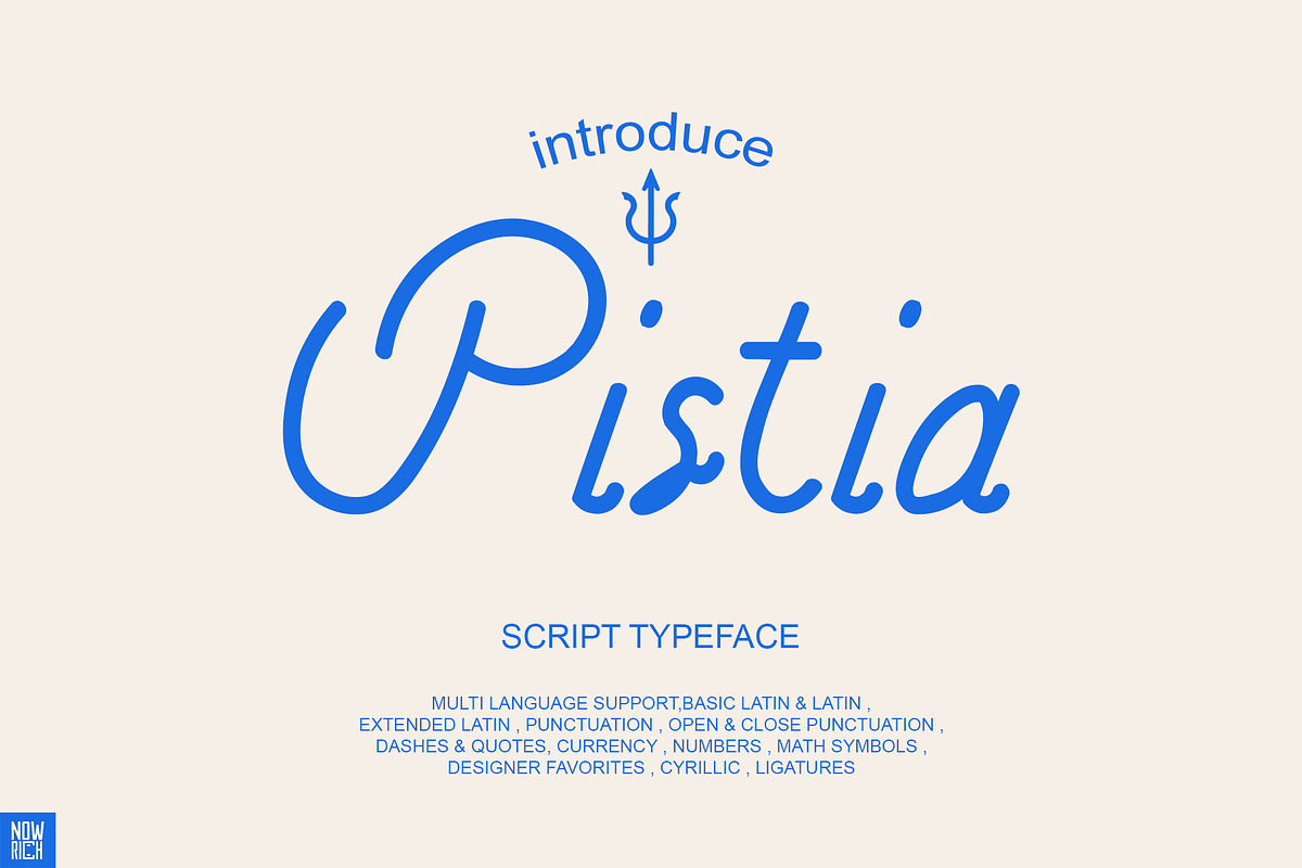 Pistia - Script Typeface, a Script Font by Nouric Design (Photo 1 of 19)