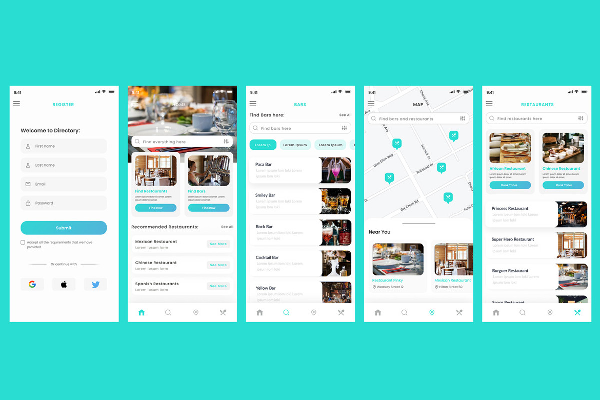 Restaurant, Bar & Coffee Shop App, an App Template by nagaredesignstudio (Photo 2 of 2)