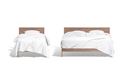 White Wooden Bed Set 3D Model, an Object 3D Model by rebrandy (Thumbnail 3 of 10)