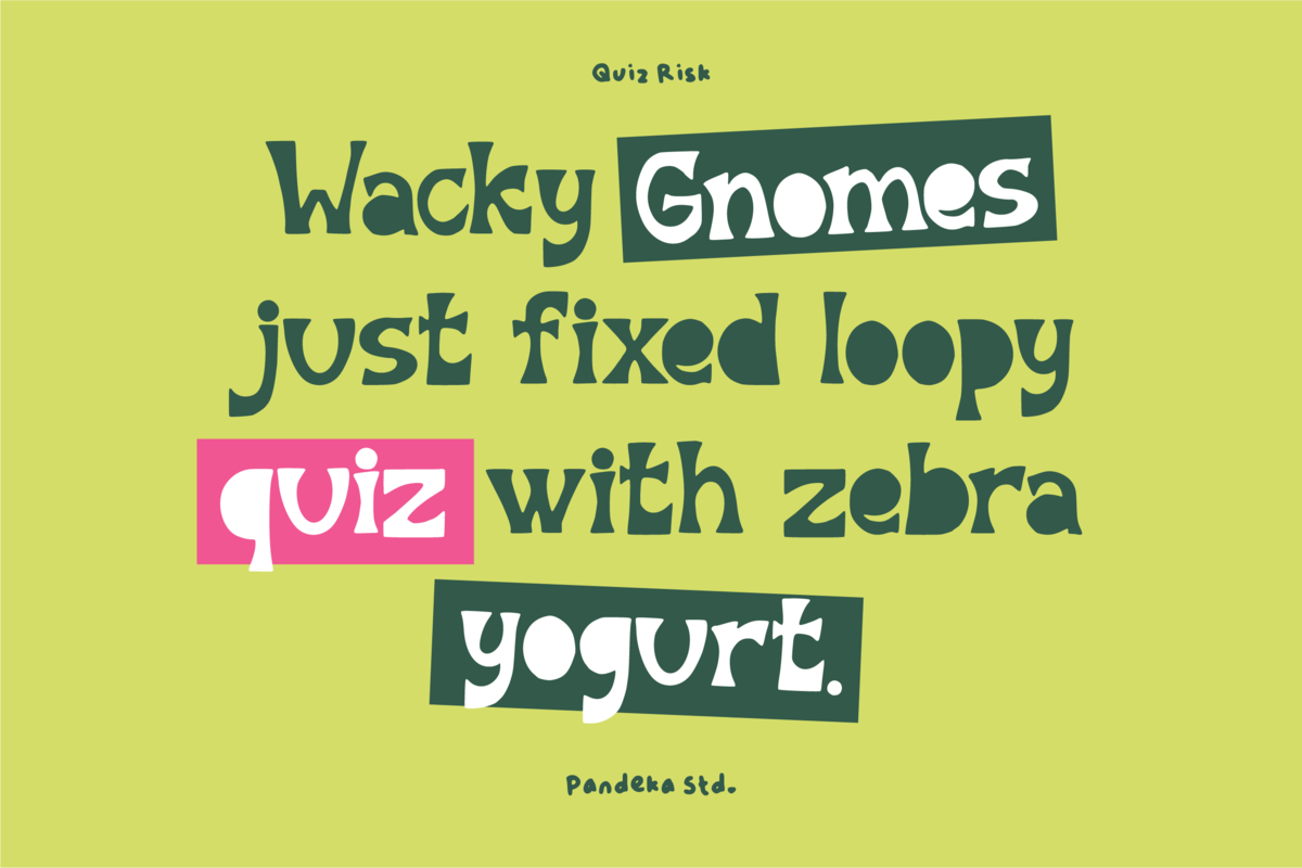 Quiz Risk - Handmade Quirky Font, a Serif Font by Pandeka Studio (Photo 6 of 9)