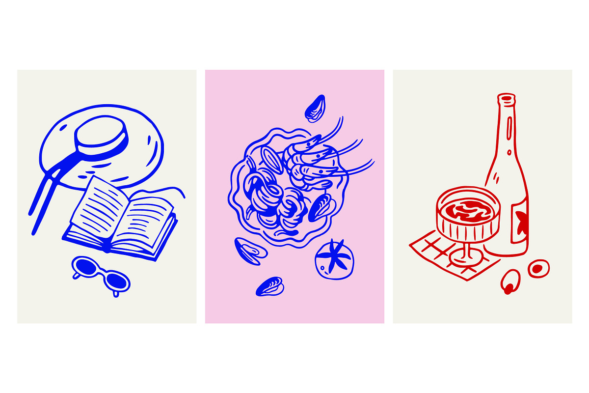 Dolce Vita, summer set + backgrounds, a Decorative Illustration by Good Studio (Photo 8 of 28)