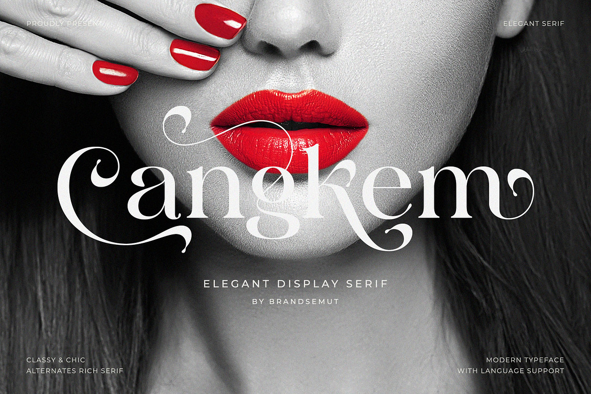 Cangkem || Elegant Display Serif, a Serif Font by BrandSemut (Photo 1 of 20)