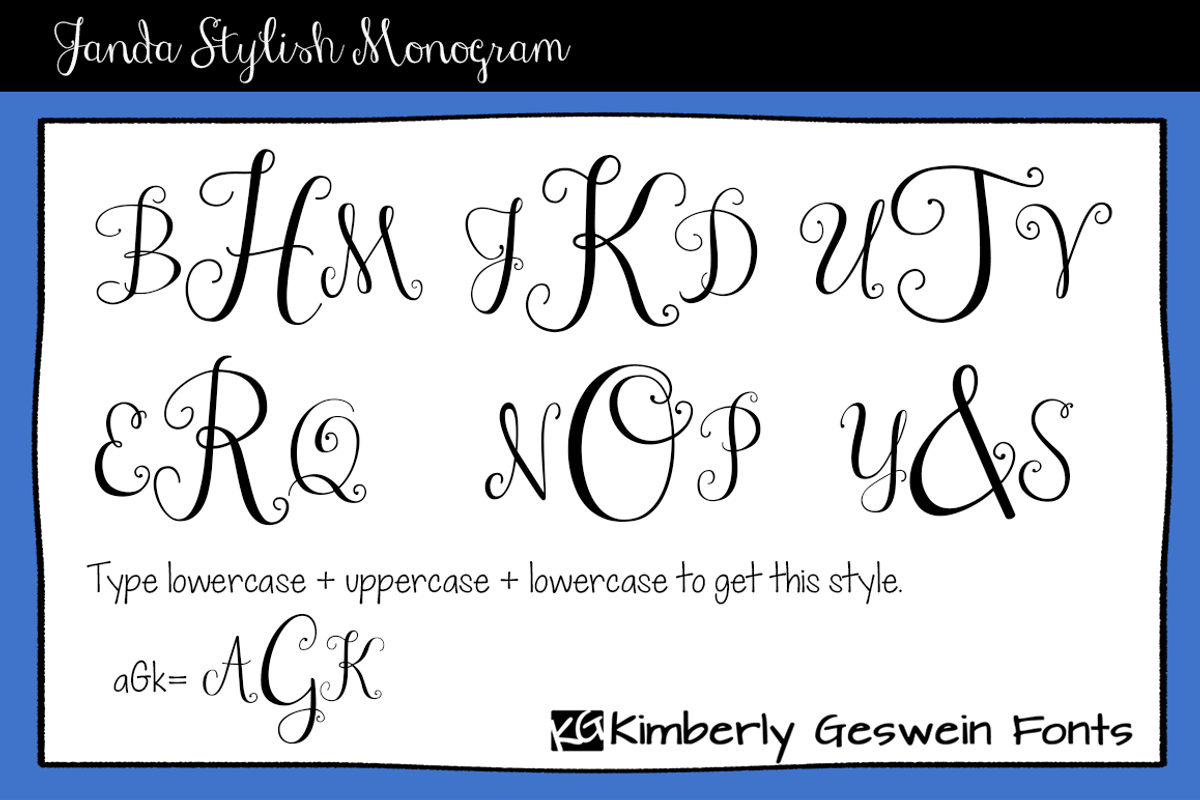 Janda Stylish Monogram Font