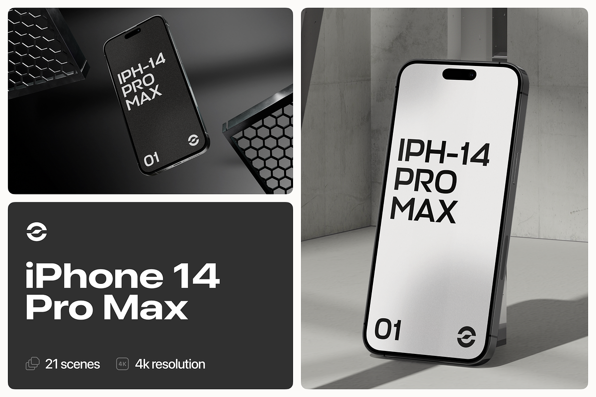 iPhone 14 Pro Max Bundle - 21 Mockup, an iPhone Mockup by 360 Mockups (Photo 1 of 13)