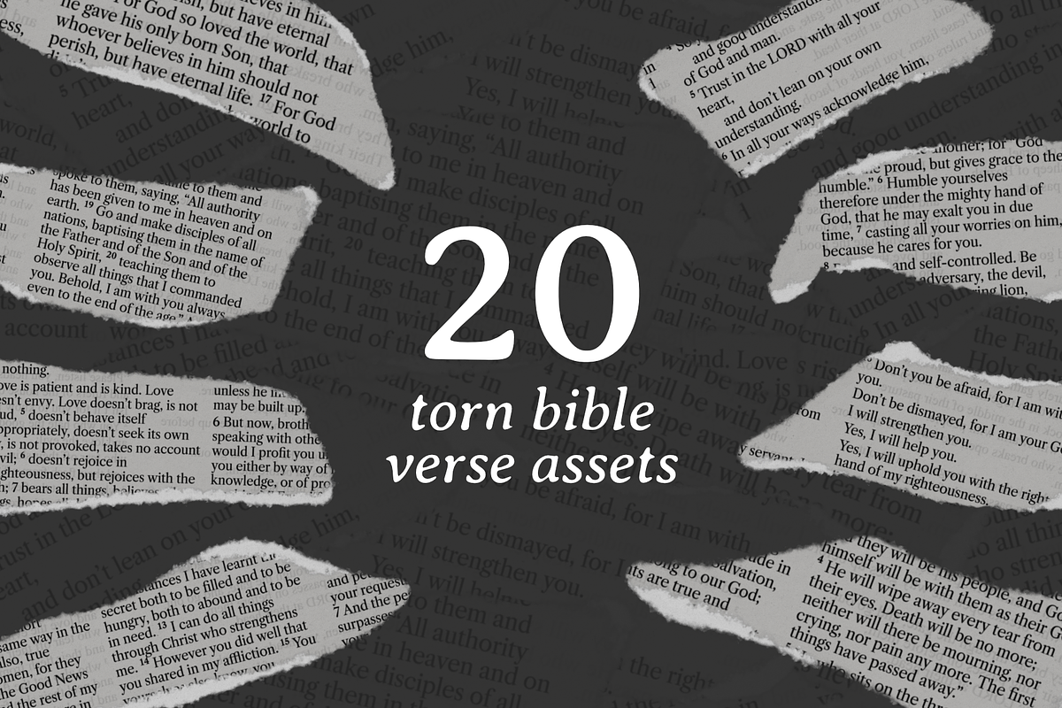 20 Ripped Bible Verse Assets, an Object Graphic by Greater Worth (Photo 1 of 9)