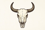 Rustic Cowboy Skull Sublimation PNG, a Seasonal Illustration by Canvas Craft (Thumbnail 1 of 6)