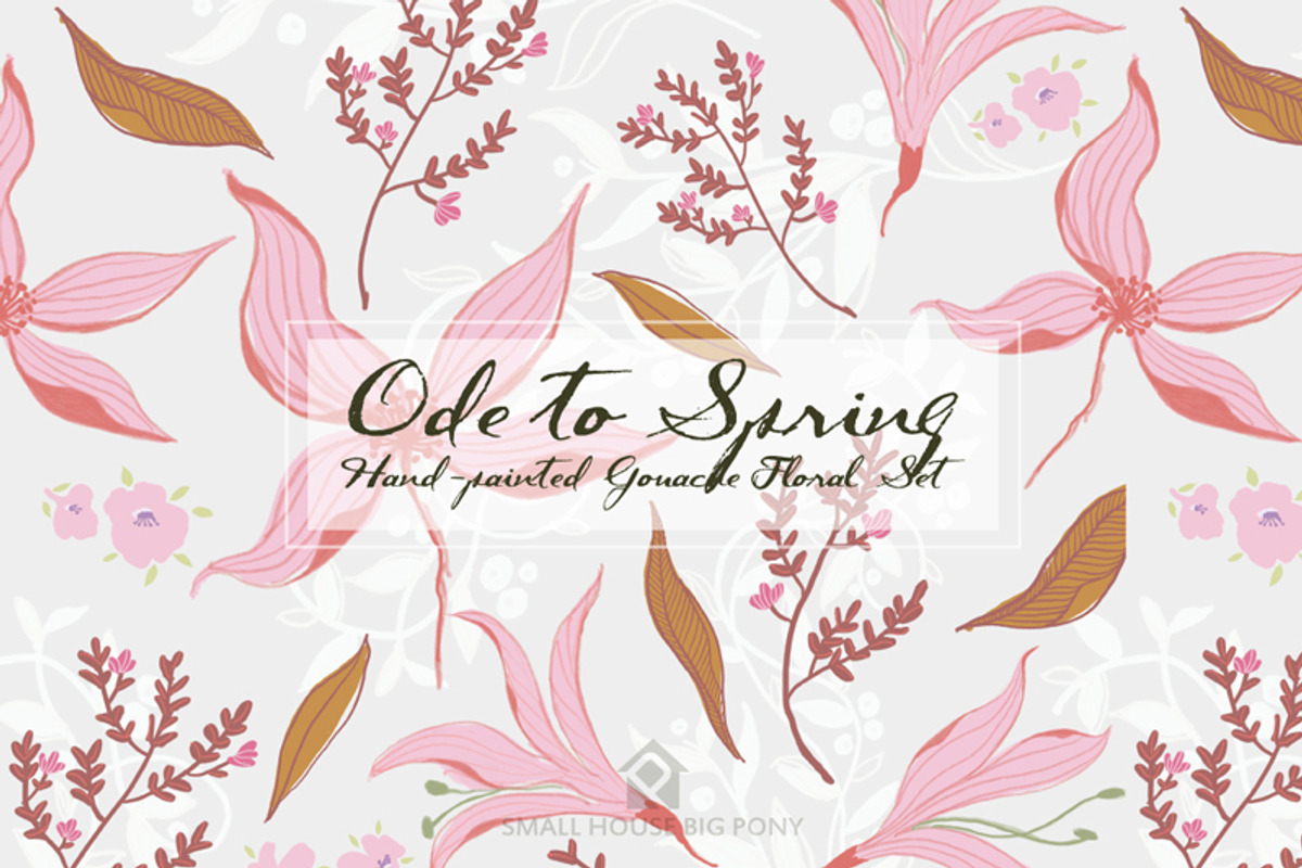 Ode to Spring- Gouache Floral Set, an Illustration by SmallHouseBigPony (Photo 9 of 13)