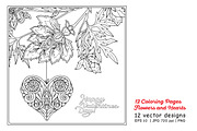 Flowers and Love Hearts, a Decorative Illustration by Elen-Lane (Thumbnail 4 of 6)