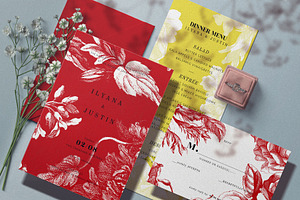 Scarlet, Exquisite Floral Toile!